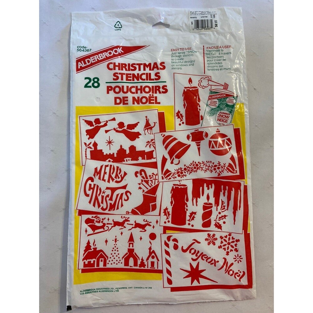 Vintage Christmas Holiday Stencils 28 Designs 6 Sheets